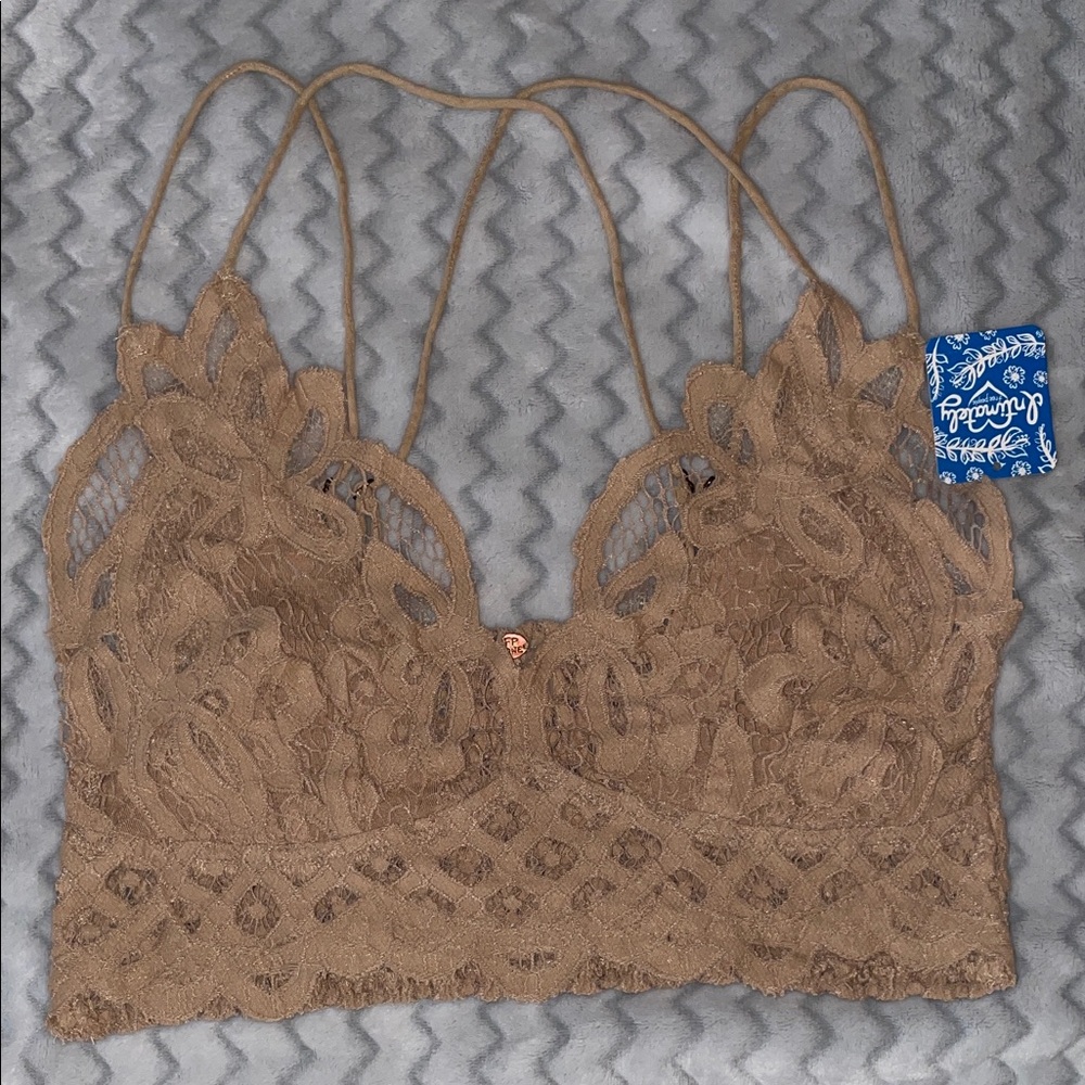Free People nude lace Bralette
